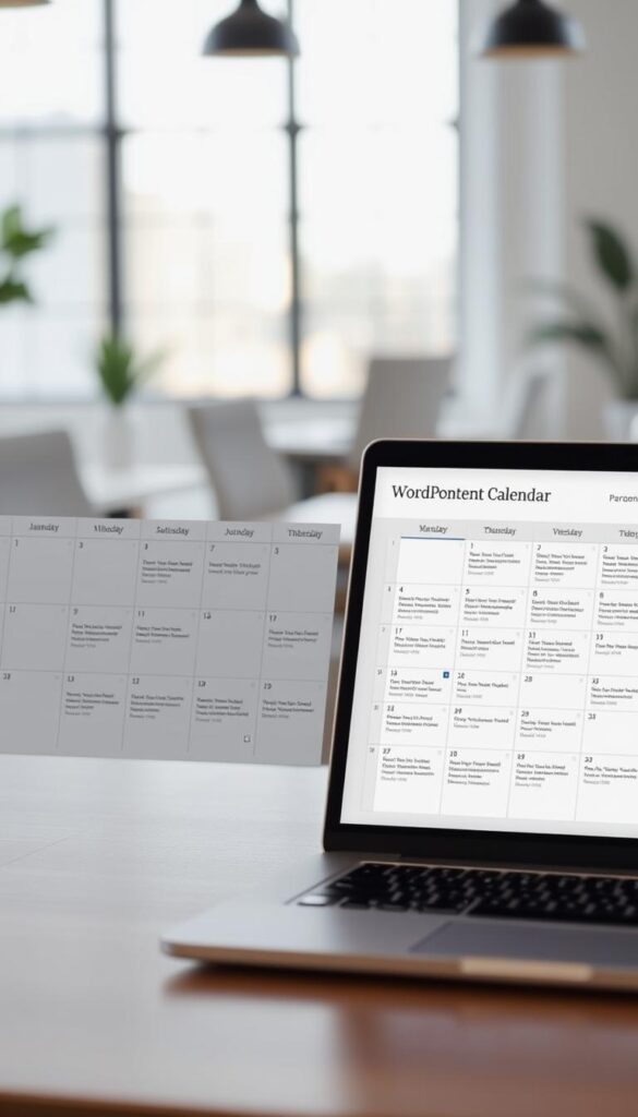 creating a wordpress content calendar