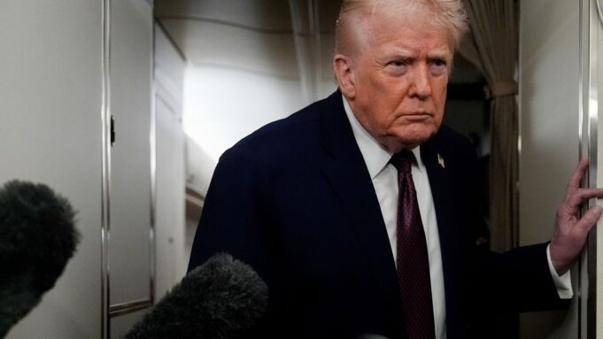 Muslim Brotherhood Branches Labeled Terrorist Groups Suddenly President Donald Trump speaks to reporters while in flight on Air Force One to Joint Base Andrews, Md., Sunday, Jan. 11, 2026. (AP Photo/Julia Demaree Nikhinson)