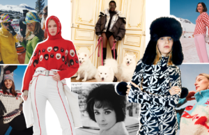 Ski Trends 2026 Top 5 Must Haves A collage of women in skiwear, including vintage ski photographs, J.Crew x U.S. Ski & Snowboard, H&M x Present Moment, and Audrey Hepburn, Markarian x We Norwegians
