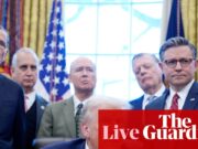 Trump Scolds Reporter Over Epstein Abuse Survivors Trump scolds CNN reporter Kaitlan Collins for not smiling as she asks about Epstein abuse survivors – as it happened | Trump administration