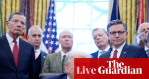 Trump Scolds Reporter Over Epstein Abuse Survivors Trump scolds CNN reporter Kaitlan Collins for not smiling as she asks about Epstein abuse survivors – as it happened | Trump administration