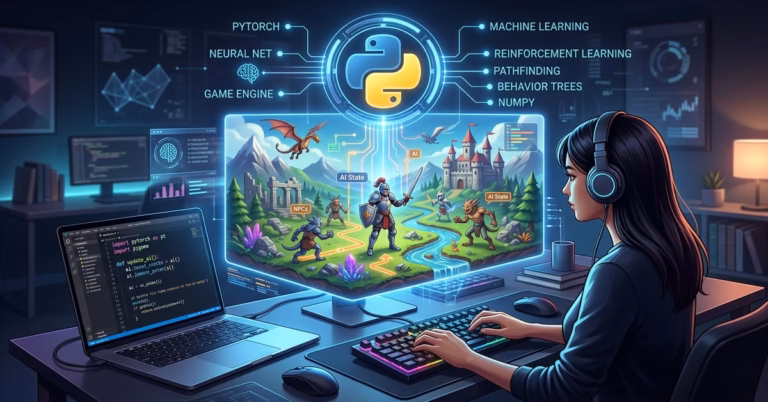 python ai game development featured image